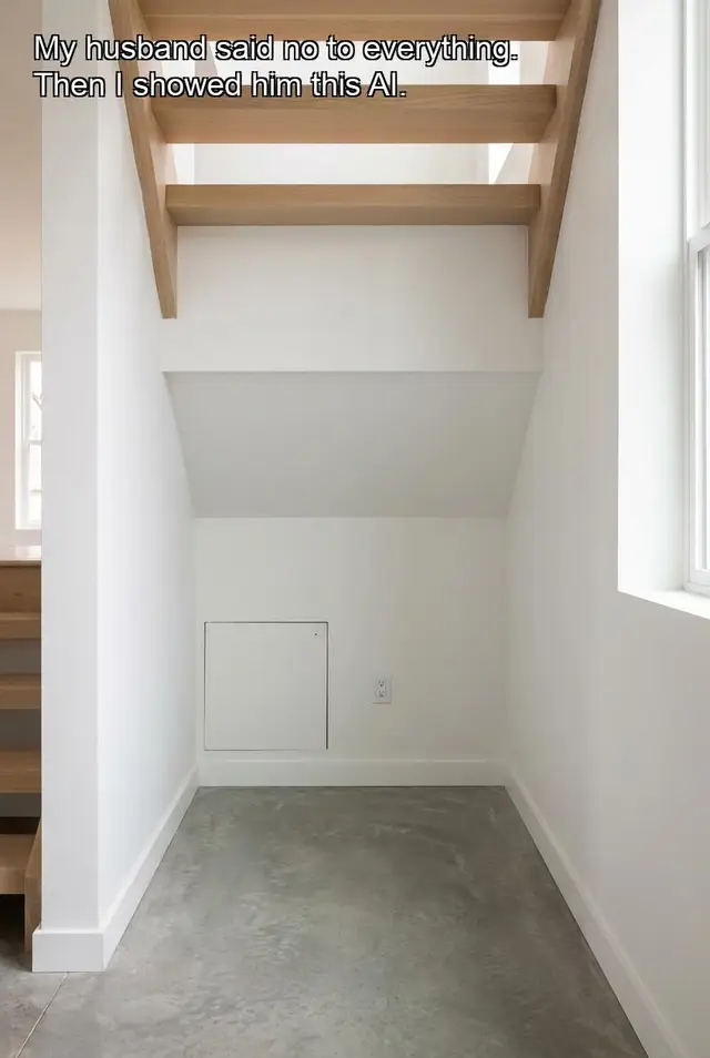 The before & after is actually insane. 🤯 I was so stuck on what to do with this space until I used DecorAI: Interior Design to generate the perfect concept. What do you think of the final result?! ✨ #interiordesign #homedecor #roommakeover #beforeandafter #homerenovation #interiordesign #viral #fyp #homedesign #interior