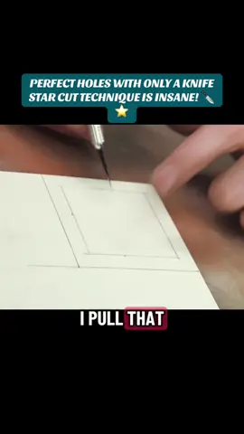 PERFECT HOLES WITH ONLY A KNIFE STAR CUT TECHNIQUE IS INSANE! 🔪⭐ #diytips #tools #making #styrene #workshopsecrets