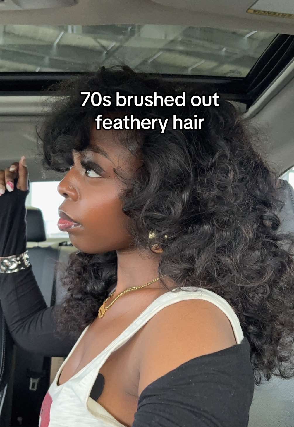 Replying to @tynasiaaa <3. 😬maybe 3rd times the charm? not bad i made it work tho. im finna get a roller brush & try this again lmaooo #bighair  #70shair #farahfawcett #90shair #naturalhair  @Mielle Organics @SheaMoisture  @DanessaMyricksBeauty @Fenty Beauty @Rare Beauty @rhode skin @SHEINpl_official 