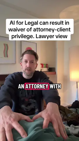 Save for later, more detailed explanation re: AI<>attorney-client privilege. #ai #utahlawyer #solopreneur #SmallBusiness 