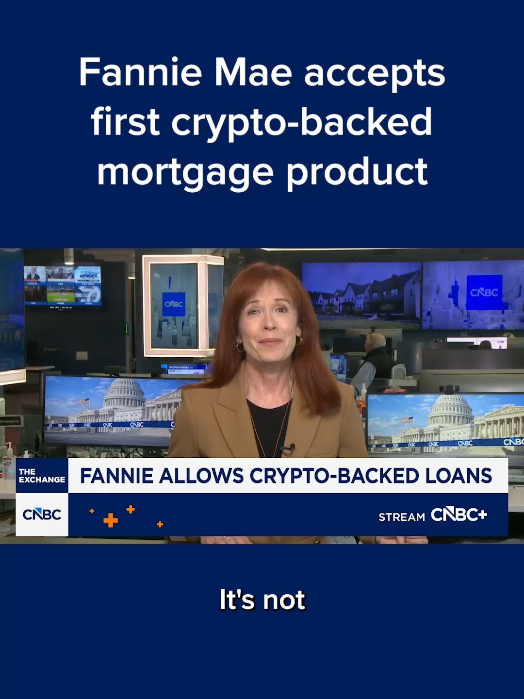 Fannie Mae will now accept crypto-backed mortgages via a new product by mortgage company Better Home and Finance and Coinbase. CNBC's Diana Olick has the details. Read more at the #linkinbio or the link on screen. #CNBC