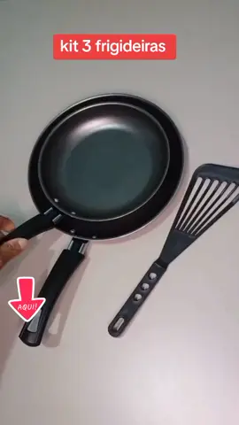 kit 3 frigideiras antiaderente teflon