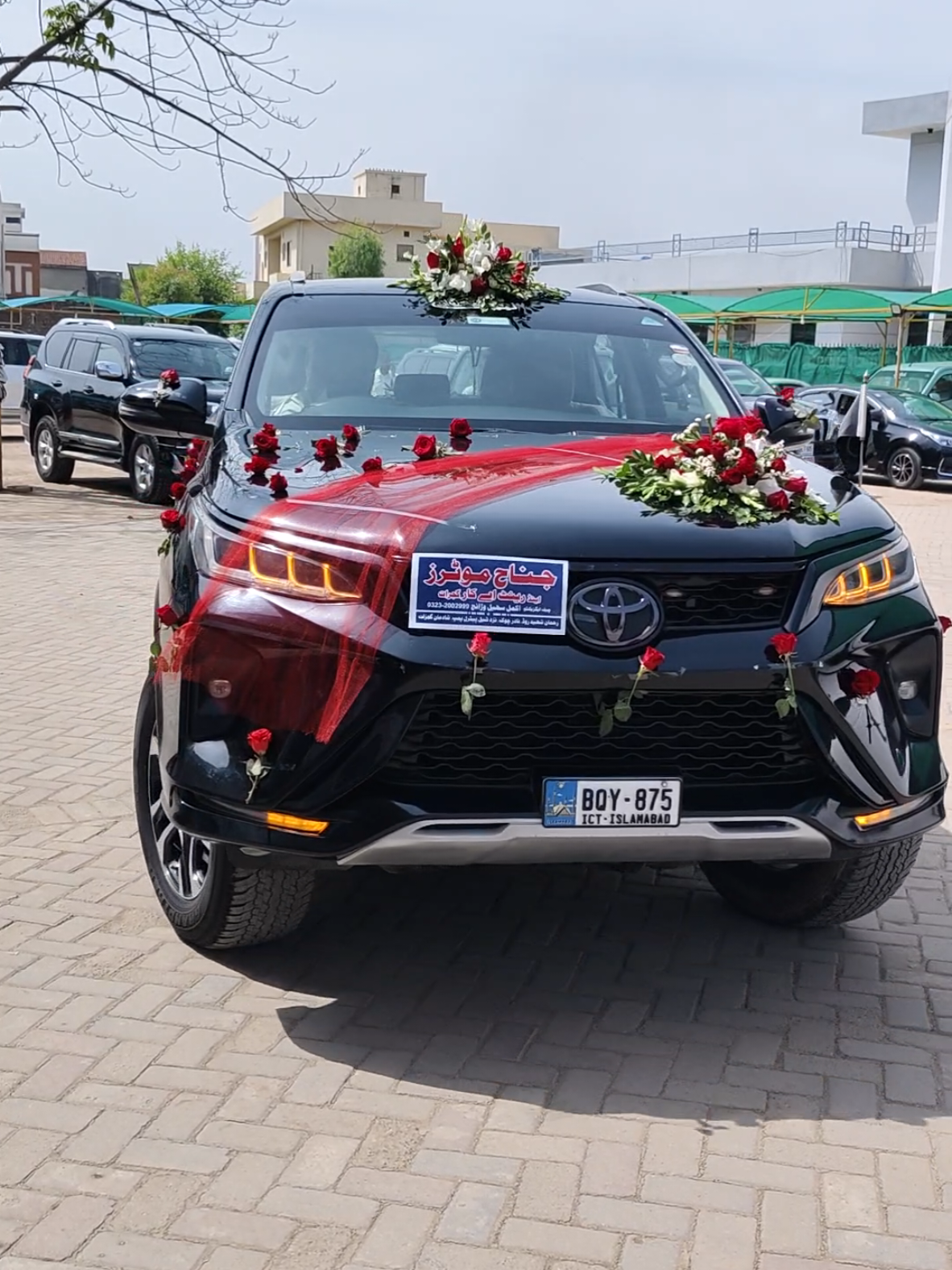 2 FORTUNER BLACK  4 CAR COROLLA BLACK  GUJRANWALA DUTY #luxurycars #wedding #rentacar #fyp #jinnahmotorsgujrat 