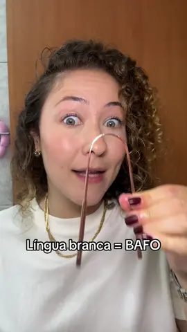 Raspador de língua em aço que melhora o mau hálito, o famoso bafo! #higieneoral #escovadedente #fyp #tiktokshopbrasil 