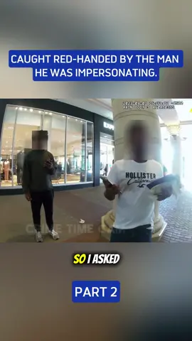 Caught red-handed by the man he was impersonating.  #cops #copsoftiktok #police #policeofficer #bodycam