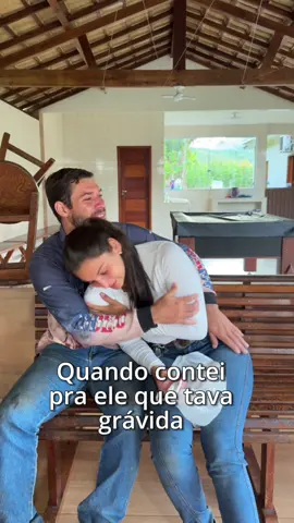 Contando minha gravidez pra ele  #casal #gravida #gravidez 
