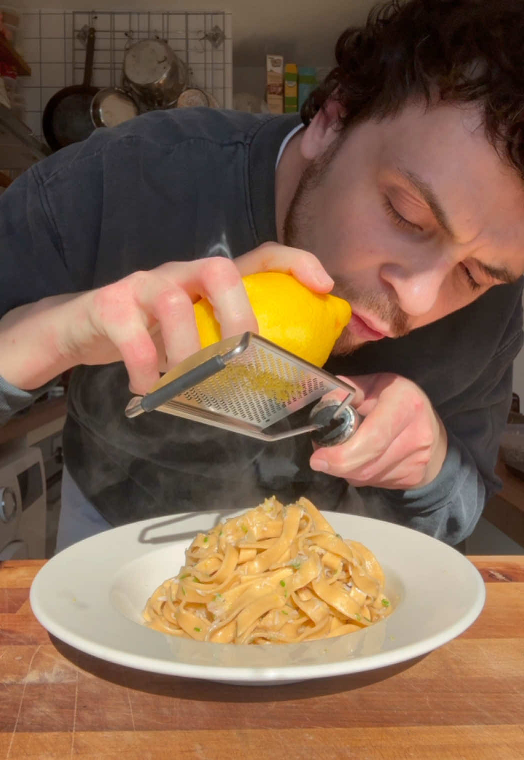 Make better pasta. Ingredients below. #Pasta #HomeCooking #ComfortFood #FoodTok #EasyDinner Serves 4 400g 00 flour, 12-13% protein 140g egg yolk 60g egg white
