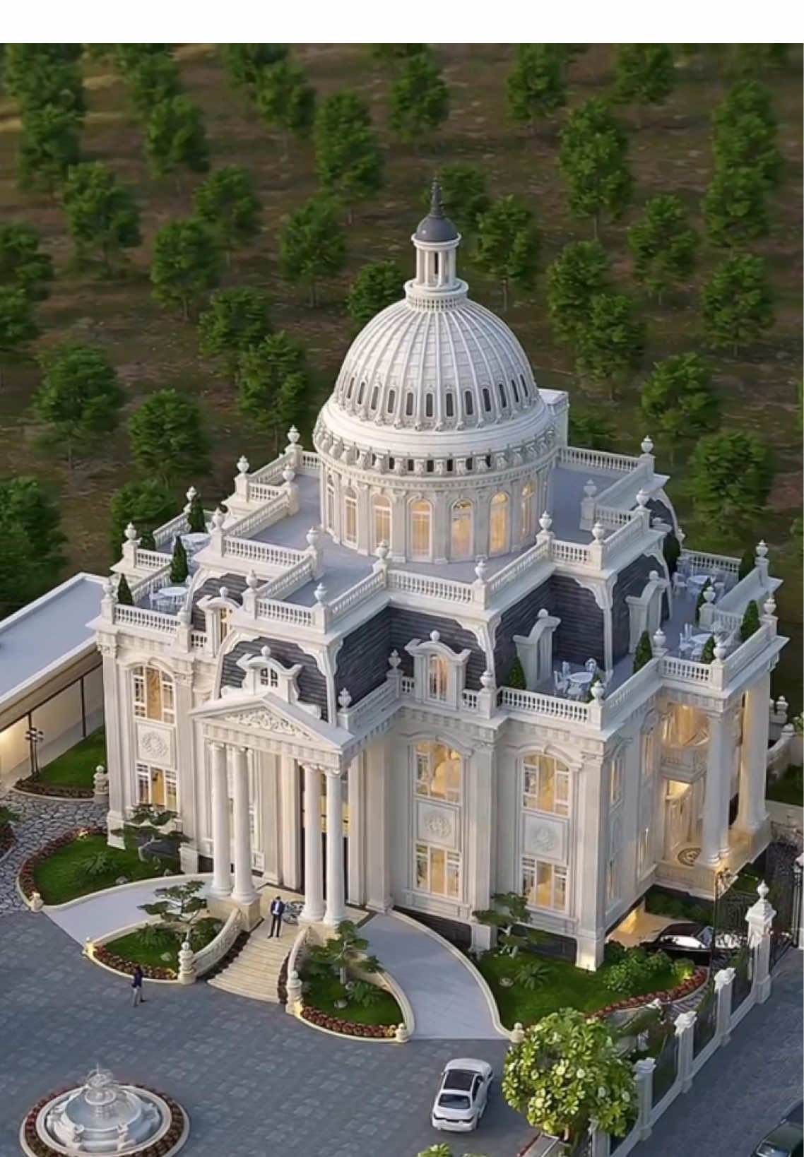 A luxury 10-bedroom Roman-style villa with grand columns, arched windows, and a majestic entrance. Includes en-suite rooms, spacious living areas, and elegant marble finishes, plus a pool and landscaped exterior. A luxury 10-bedroom Roman-style villa with grand columns, arched windows, and a majestic entrance. Includes en-suite rooms, spacious living areas, and elegant marble finishes, plus a pool and landscaped exterior.#architecture #interiordesign #realestate #tiktok #luxuryhomes 