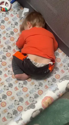 The blow up while napping #babytok #poopydiaper #fyp #OhNo #ohnono 