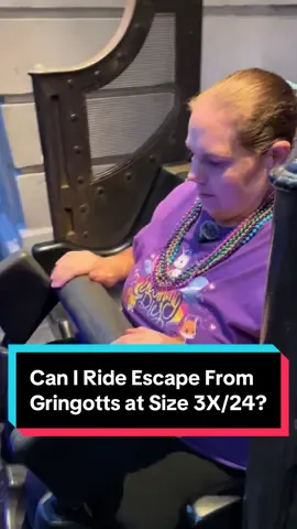 Can I ride #escapefromgringotts at #universalorlando at size 3X/24? #plussize #themepark #fattested 