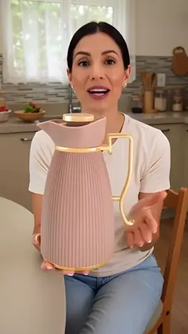 Garrafa Térmica Zaya Tuut 1L Canelada Design Sofisticado, Mantém Bebidas Quentes E Frias, Ideal Para Café E Chá Nude ALU-NBQ-ZPA