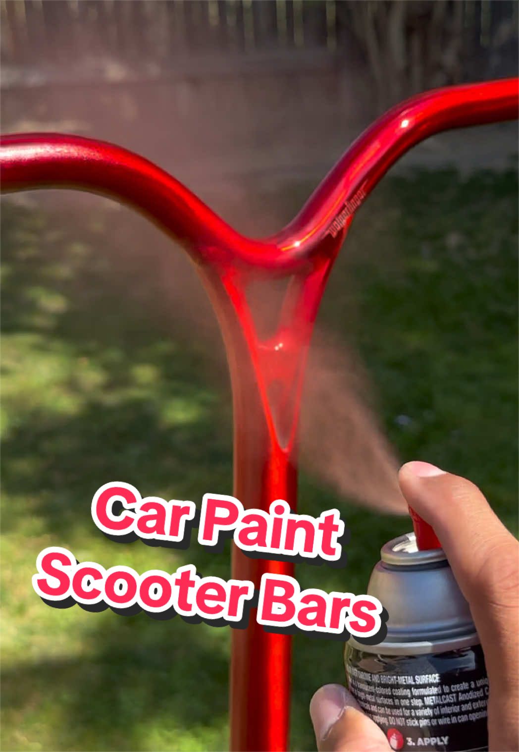 Car Paint on scooter bars!? 😱🤩 #scootering #skatepark #newscooter #paint #art 