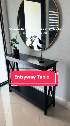 Entryway Table moderna que se adapta a cualquier espacio. #entrywaytable #consoletable #entrywaydecor #homedecor #Home 