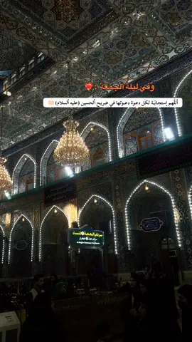 أللّٰهم إرزقنا لذة ألإجابة لكل مــا دعوناك به يارب 🤲🏻💙 #يارب #ليلة_الجمعة #ضريح_الامام_الحسين 