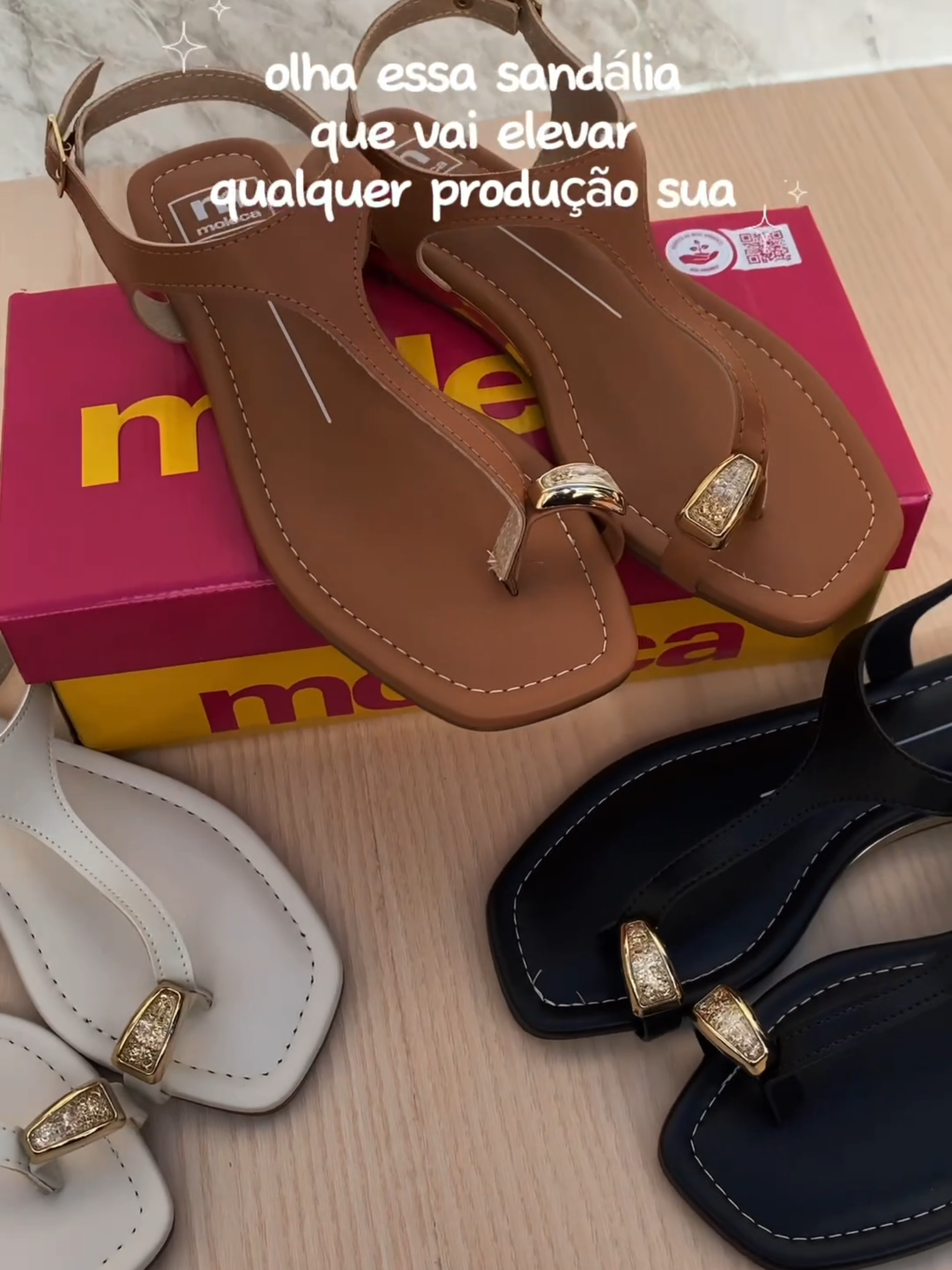 Sandália Moleca – Leveza e Estilo para o Dia a Dia ✨ Perfeita para quem ama praticidade sem abrir mão do estilo, a sandália Moleca Anel de Dedo é aquele modelo essencial no seu guarda-roupa! 💖 #foryou #tiktokshop #tiktokbr #viralvideo #moleca