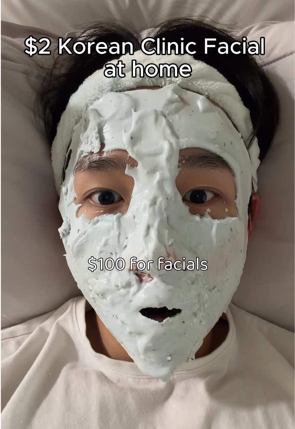 $2 Korean Clinic Facial at home #kbeauty #koreanskincare #koreanclinic 