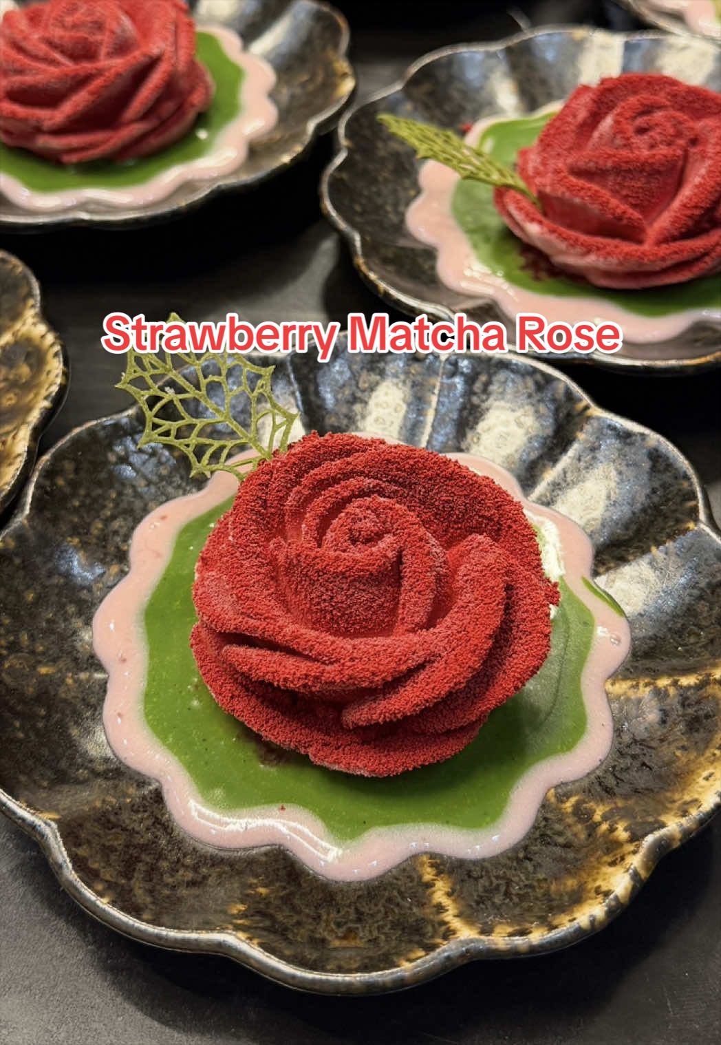 Strawberry Matcha Rose🍓🍵🌹#fyp 