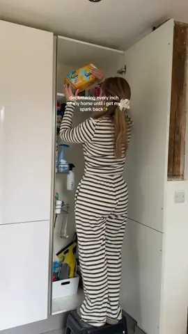 decluttering and organising my cleaning cupboard✨ I often get asked where I store all my cleaning gadgets (I actually don’t own as many as you might think) and it is in this cupboard👀  My only regret is that we didn’t include an electric point inside this cupboard so that the cordless vacuum could be charged up in here. Did you spot my personalised cleaning products from the archives?🥰 Follow along to watch every episode in my decluttering diaries series & get motivated to organise your home🏡 