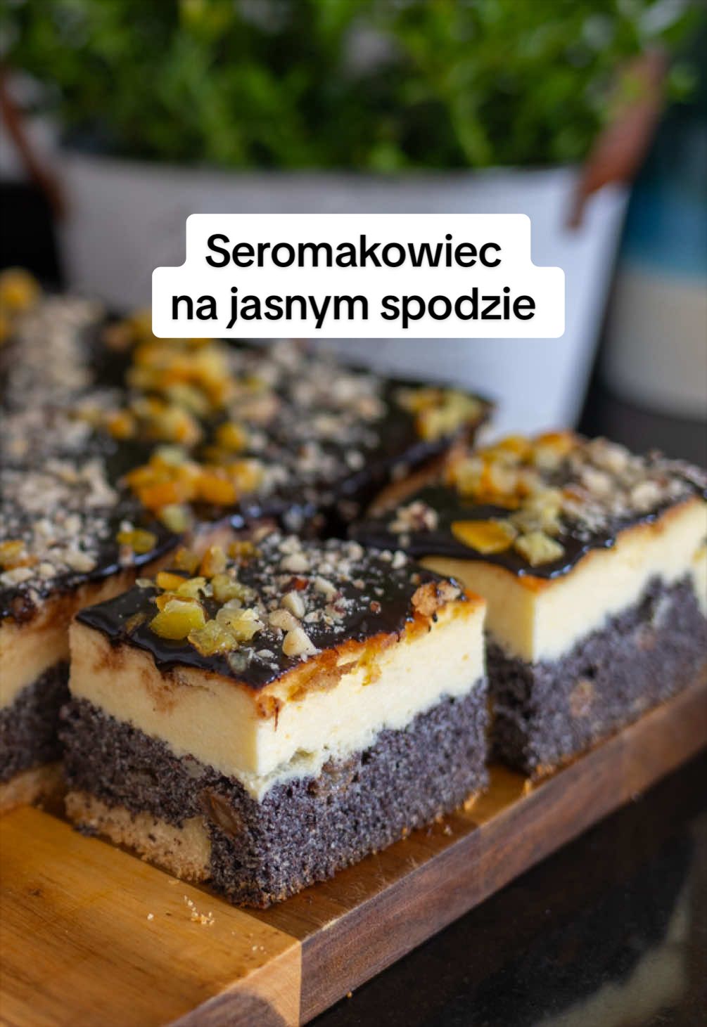 🌷 Co upiec na święta? Podrzucam Wam mój absolutnie niezawodny przepis na Seromakowiec na jasnym spodzie. 🥰 Zapiszcie przepis: ✅ Uwagi przed przygotowaniem 1. W wersji bezglutenowej do przygotowania spodu użyj wymieszanych razem: 90 g mąki kukurydzianej, 50 g mąki ryżowej, 35 g mąki lub skrobi ziemniaczanej. Do masy serowej użyj budyniu bezglutenowego. Kaszę manną lub bułkę tartą (masa makowa) możesz zastąpić taką samą ilością mąki migdałowej lub bezglutenową bułką tartą. 2. W wersji z niższym IG: zamiast mąki pszennej użyj mąki orkiszowej (jasnej lub pełnoziarnistej). Cukier w przepisie możesz zastąpić taką samą lub podobną ilością ksylitolu lub erytolu (ilość do smaku). Zamiast kaszki manny (lub bułki tartej) użyj takiej samej ilości zmielonych migdałów lub mąki migdałowej. Rodzynki pomiń całkowicie. 3. Seromakowiec możesz upiec również bez kruchego spodu. 4. Do warstwy makowej możesz dodać, poza rodzynkami, kandyzowaną skórkę pomarańczy, posiekane orzechy lub migdały (jeśli lubisz). ✅  Składniki na ciasto półkruche 🔸 na blachę 20 × 30 lub 24 × 35 cm ◽️ 1 szklanka + 3 łyżki mąki pszennej typ 450-550 (175 g) ◽️ 1/2 szklanki cukru pudru (50 g) ◽️ szczypta soli (1-2 g) ◽️ 2 żółtka (jajka L) ◽️ 2 łyżka zimnej śmietany 18% (20 – 30 g) ◽️ 100 g zimnego masła Spód podpiekaj na drugim poziomie od dołu w temperaturze 180 st. C grzałka góra-dół lub termoobieg przez 15 -20 minut lub do złotego koloru. ✅ Masa makowa ◽️ 400 g maku suchego mielonego ◽️ 450 ml gorącego mleka lub wody (2 niepełne szklanki) ◽️ 1/2 szklanki cukru (100 g) ◽️ 3 jajka L ◽️ 2-3 łyżki kaszy manny lub bułki tartej ◽️ 100 g rodzynek ◽️ kilka kropli olejku migdałowego (opcjonalnie) ✅ Masa serowa ◽️ 1 kg sera białego tłustego (2-krotnie mielonego lub z wiaderka) ◽️ 1 szklanka drobnego cukru (200 g) ◽️ 1 łyżka cukru waniliowego lub ekstraktu waniliowego ◽️ 5 jajek L ◽️ 100 g miękkiego masła ◽️ 1 opakowanie budyniu waniliowego (40 g) Seromakowiec piecz w temperaturze: 160-170 st. C grzałka góra-dół bez termoobiegu (160 st. C z termoobiegiem, tylko jeśli nie masz możliwości pieczenia bez) na drugim poziomie od dołu przez 1 godzinę i 10-15 minut ( w zależności od piekarnika). ✅  Polewa czekoladowa ◽️ 100 g masła ◽️ 1/2 szklanki cukru pudru (60 g) ◽️ 3 łyżki kakao (30 g) ◽️ 2-3 łyżki mleka lub wody ◽️ kilka kropel olejku migdałowego lub rumowego (opcjonalnie) #seromakowiec #przepis #orchideli