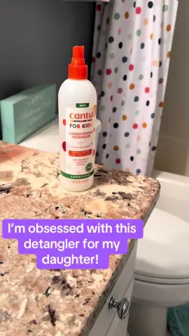 This is probably the best detangler I’ve used for my daughter! If you watched other videos you would know my daughter has super tight curls and it’s not always easy in the morning getting ready! I love this! Works great! I pair it with the shampoo and conditioner too! #cantubeauty #detanglehair #kidsdetangler #kidshair #curlyhairkids 