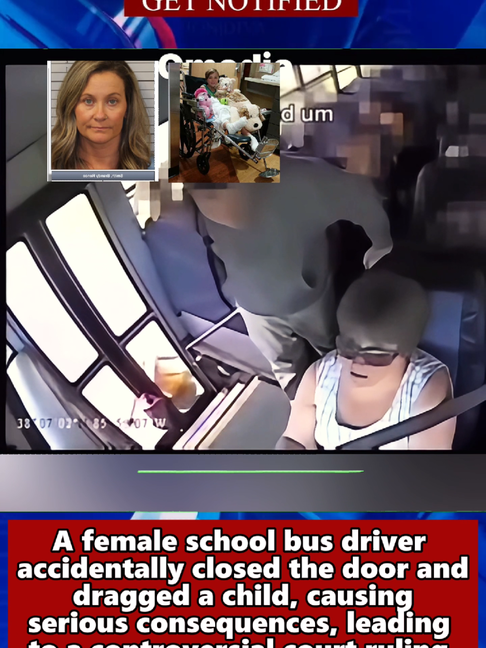 a female school bus driver accidentally close the door and dragged a child, causing serious consequences, leading to a controversial court ruling #justiceserved #crimestory #truecrime #courtroom #newstoday #breakingnews 
