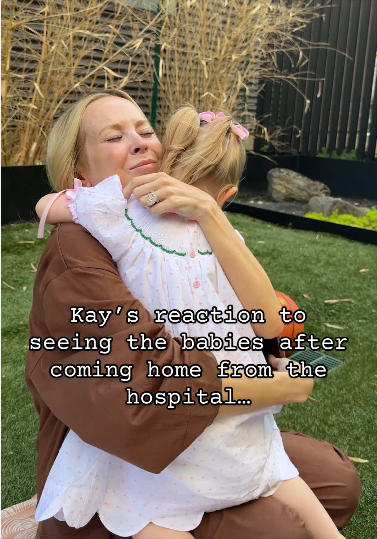 Ellie’s hug at the end! 🥹🫂  ‼️Kay Update‼️Kay was in the hospital for pneumonia and is finally doing well enough to come home! She isn’t fully recovered yet, but we can do the rest of the recovering at home. They sent us home with oral antibiotics to continue to fight the infection! They aren’t as effective as the IV antibiotics, so we have to watch closely over the next few days to make sure she’s doing well. We will also be getting her white blood cell count checked every few days to make sure that it stays down. The doctors said they were glad that we came in when we did because it could have been much worse. According to the doctor, they believed she was in early sepsis, but since we caught it quick enough, it didn’t effect her organs. So we are glad that we reacted and made it to the hospital as quickly as we did! ❤️ She is susceptible to pneumonia because she has Lupus, and it’s the 2nd time she had pneumonia in the last 4 months. She had labs taken a couple days prior and her lupus labs showed that she could be starting a flare. So it’s likely that the lupus caused it! Kay is so happy to be back and has missed the girls so much. She is going to need a few more days of taking it easy until we finish the medicines, but atleast now she can do that from home! 🥹❤️ #kayandtayofficial #couples #relationships #pregnant #postpartum 