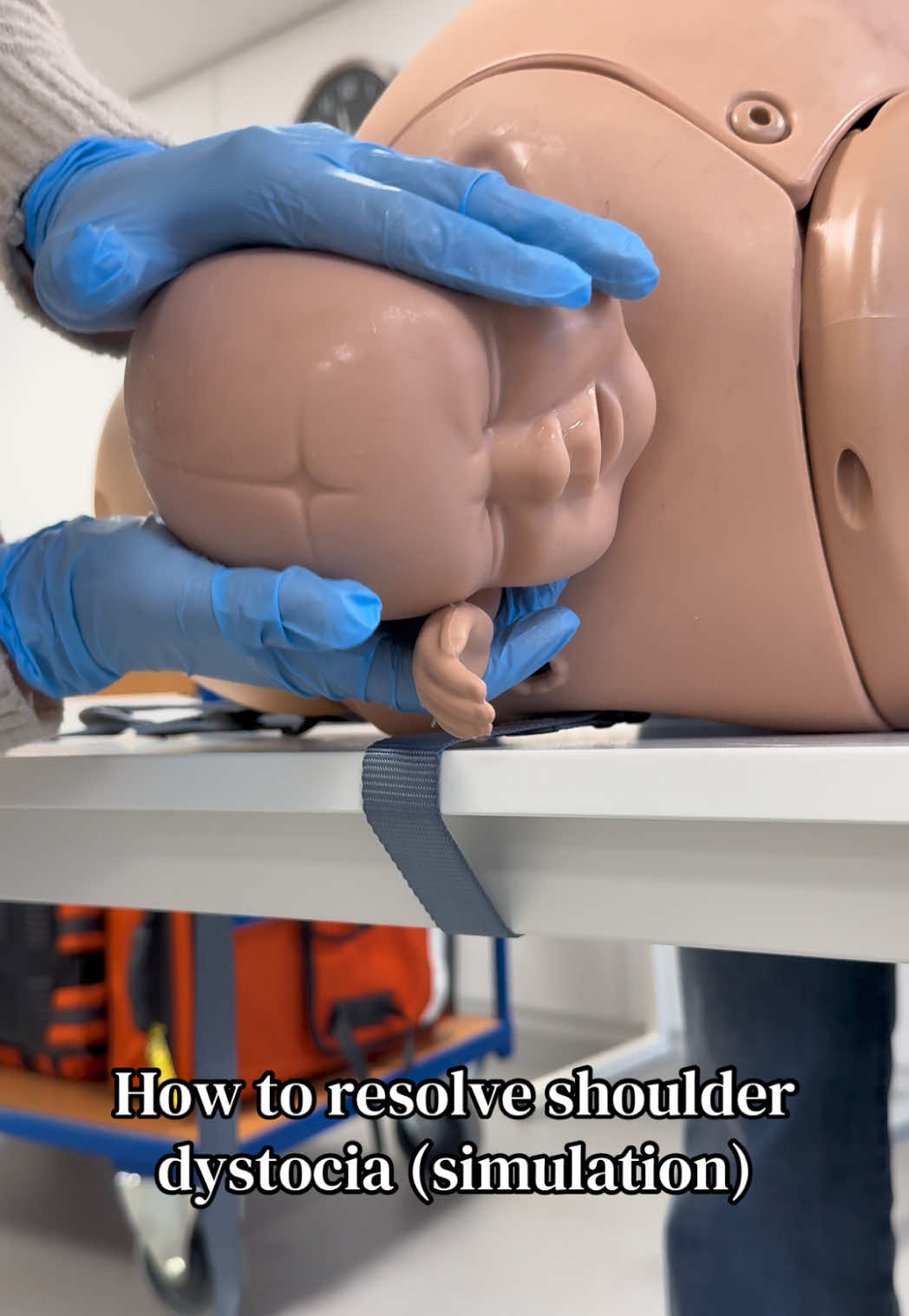 Come solve a shoulder dystocia with me. Shoulder dystocia is when a baby’s shoulder gets stuck during birth after the head is delivered #midwiferystudent #fyp #student #medstudent #birth 