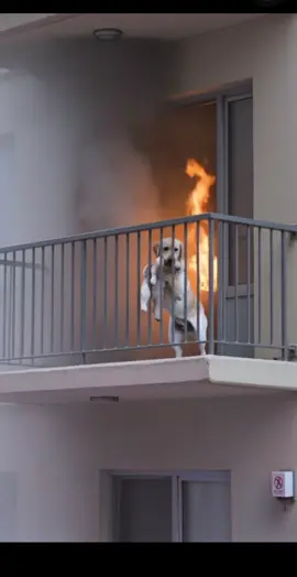 🔥 Heroic Dog Alert! 🐶💪 This brave pup risked everything to save itself and its little puppy from a house fire! 🏠❤️ #HeroDog #PuppyRescue #BravePets #Heartwarming #DogsOfTikTok 