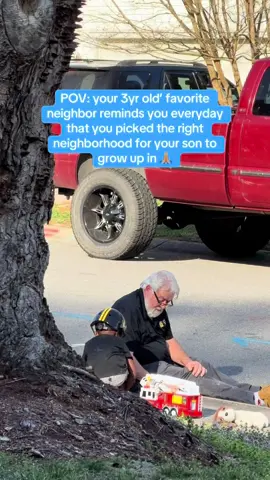 He pulled into his driveway after a long day… and came straight across the street. Didn’t go inside. Didn’t pause. Just walked over like he already knew where he was needed. Roman was waiting with his firetruck, and before a word was even said, Mr. Wade was down on the sidewalk playing like nothing else mattered. I was right there… watching it, letting it happen. Because there are some things you don’t interrupt. He has me for all the everyday moments, the routines, the constant kind of love. And then there are moments like this… something different, just as real. My boy doesn’t need a lot. Just someone who chooses to stop, to sit, to stay. And somehow, Mr. Wade always does. #RomanAce1