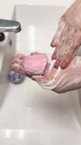 ASMR washing hands🧼 #asmr #soap #asmrsounds #satisfy #relaxing 