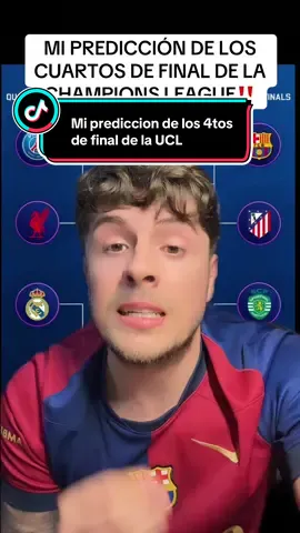 Mi predicción de los cuartos de final de la Champions League🏆🇪🇺 #prediccion #cuartosdefinal #ucl #tiktokfootballacademy 