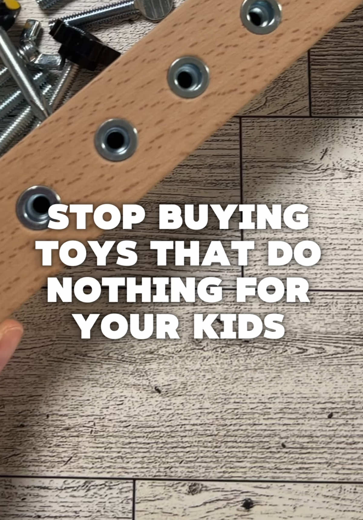 If you’re looking for a fine motor skills toy that actually keeps your child engaged, this is such a good one. It helps with hand eye coordination, grip strength, and problem solving without feeling like “learning”. Each screw is different, so they’re constantly adjusting, focusing, and figuring it out. I love toys like this because it’s screen free, simple, and still supports real development. It’s one of those activities that looks basic but actually works so many skills at once. If you’re building out a more intentional toy rotation, this fits in really well.  fine motor skills toy for kids • preschool learning toys • screen free activities for kids • busy toys at home • hand eye coordination toys • problem solving toys for kids kids learning through play • quiet toys for kids • developmental toys • stay at home mom kid activities