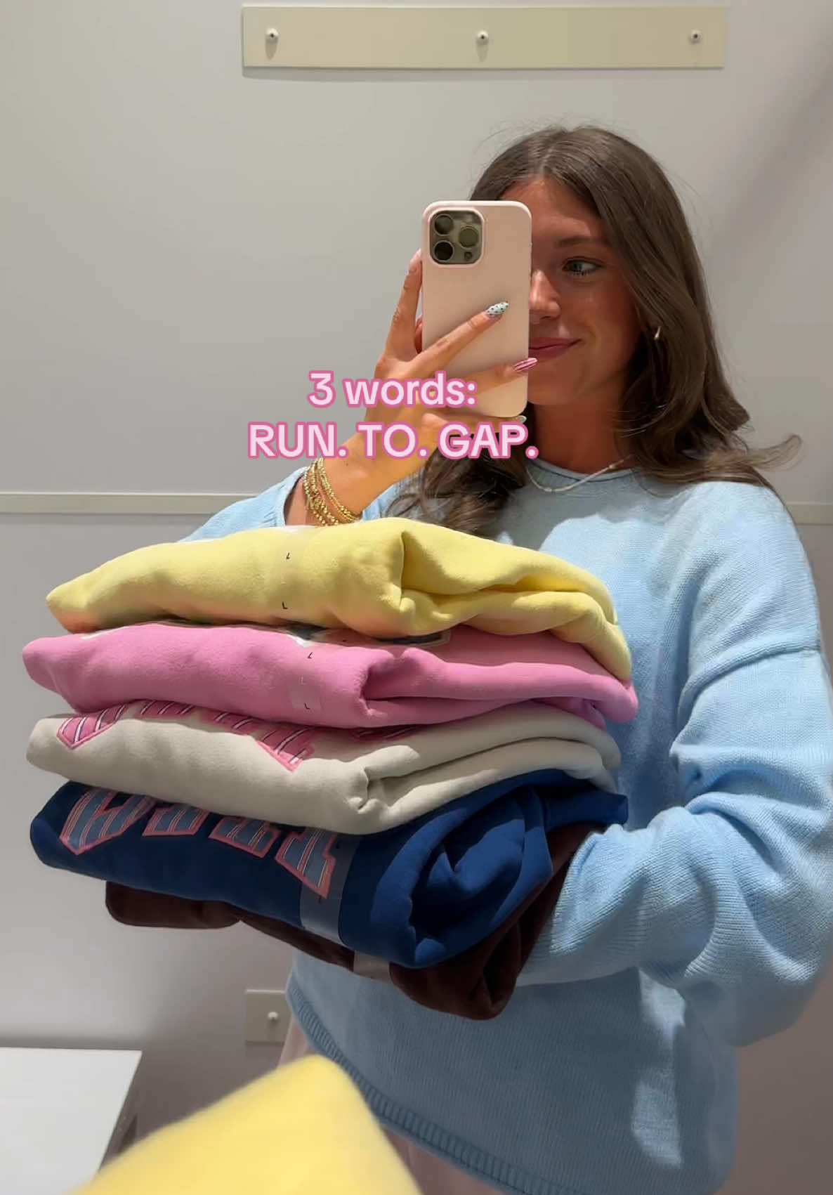 which color is your fav??? All of them are linked in my ShopMy!!! ✨ @Gap #gap #sweatshirt #colorful #tryon #fyp 
