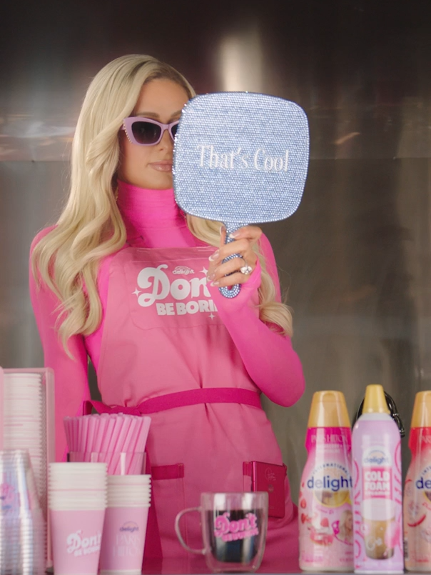 Sips it. Loves it. Seriously iconic. 💅 #ParisHilton
