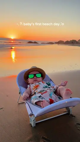 Baby chill guy on the beach 🏖️  #Beachday2026 #2026baby #familytime❤️