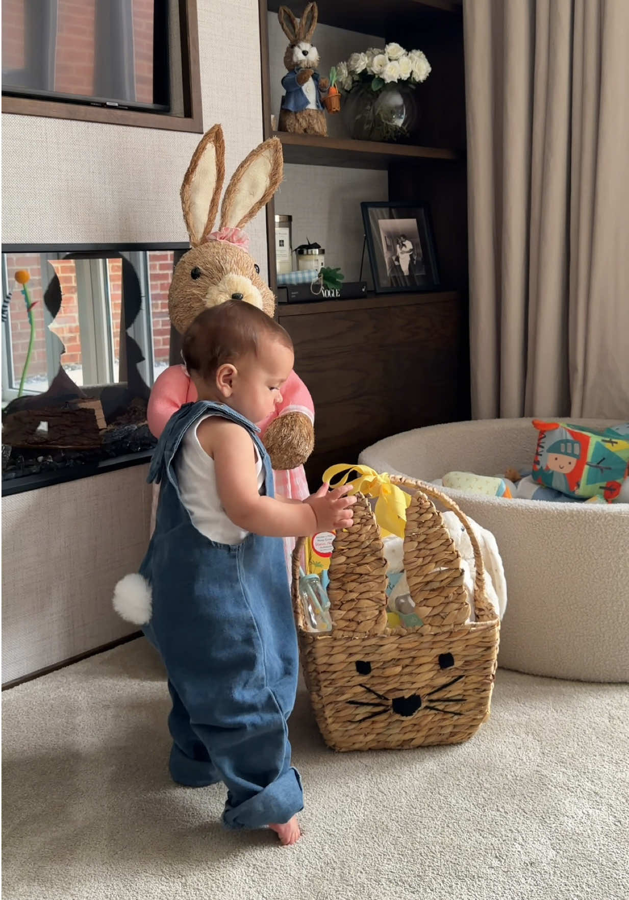 Make my baby boys first Easter basket with me 🐰🌷🥕 nothing makes me happier than starting these new little traditions for him! Watch til the end for the cutest surprise 🥹 🧺Basket @Homesense  🐰1st book @Mamas & Papas UK  🐇2nd & 3rd book @amazonuk  🐣Sleepsuit @Next Official  🐑Socks @Matalan Online  🐖Egg toys @JoJo Maman Bébé  🌷Cup @Home Bargains  🐰Teddy @JELLYCAT UK  🥕Carrot teether @amazonuk  