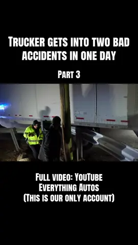 Trucker gets into two bad accidents in one day: part 3 #gatlinburg #towing #fyp #police #semi 