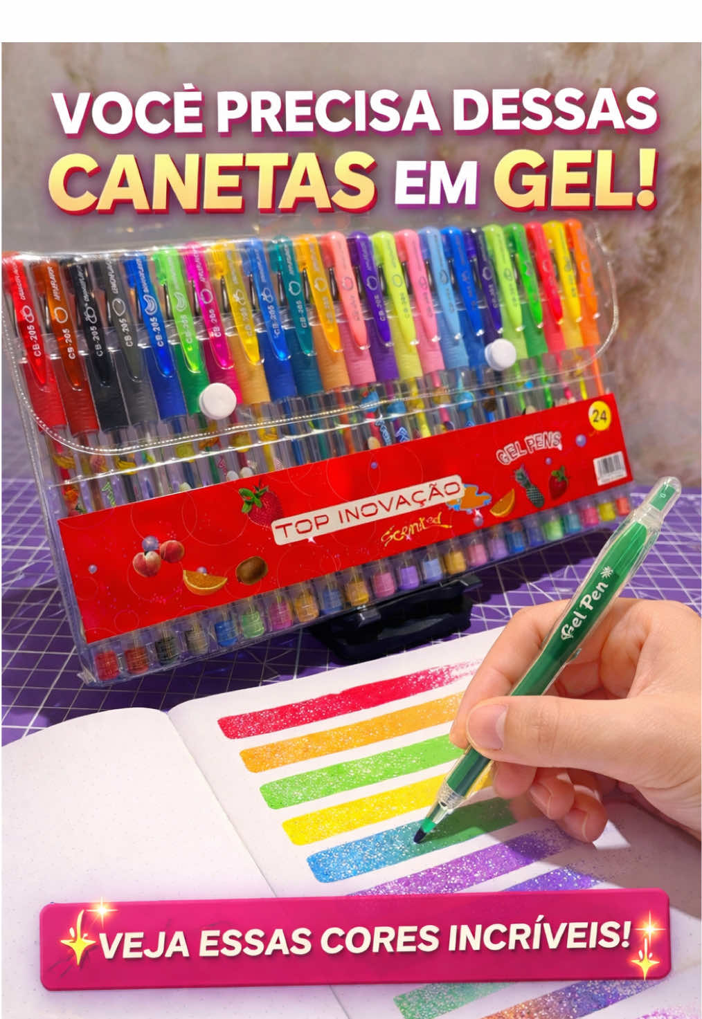 Eu testei essas canetas em gel e fiquei CHOCADA com a pigmentação e o brilho! 💖 Tem cores super intensas, tons suaves e até opções com glitter que fazem toda diferença no resultado final ✨ Se você ama colorir, essas canetas vão elevar MUITO o nível dos seus desenhos! 🎨🔥 . . . #tiktokshopbrasil  #achadinhos  #dica  #caneta  #coloring .  . . @Samara Coloring 🫟✨✍🏼 