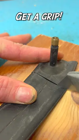 Tyre Tip 🛞 Bike tyres can be really handy for adding grip to your tools, in this case I use one to add a grip to my lump hammer. #tipcentric #LearnOnTikTok #DIY #homemadetools #tips