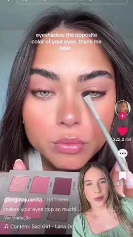 Truque usando colorimetria para destacar os olhos 💜