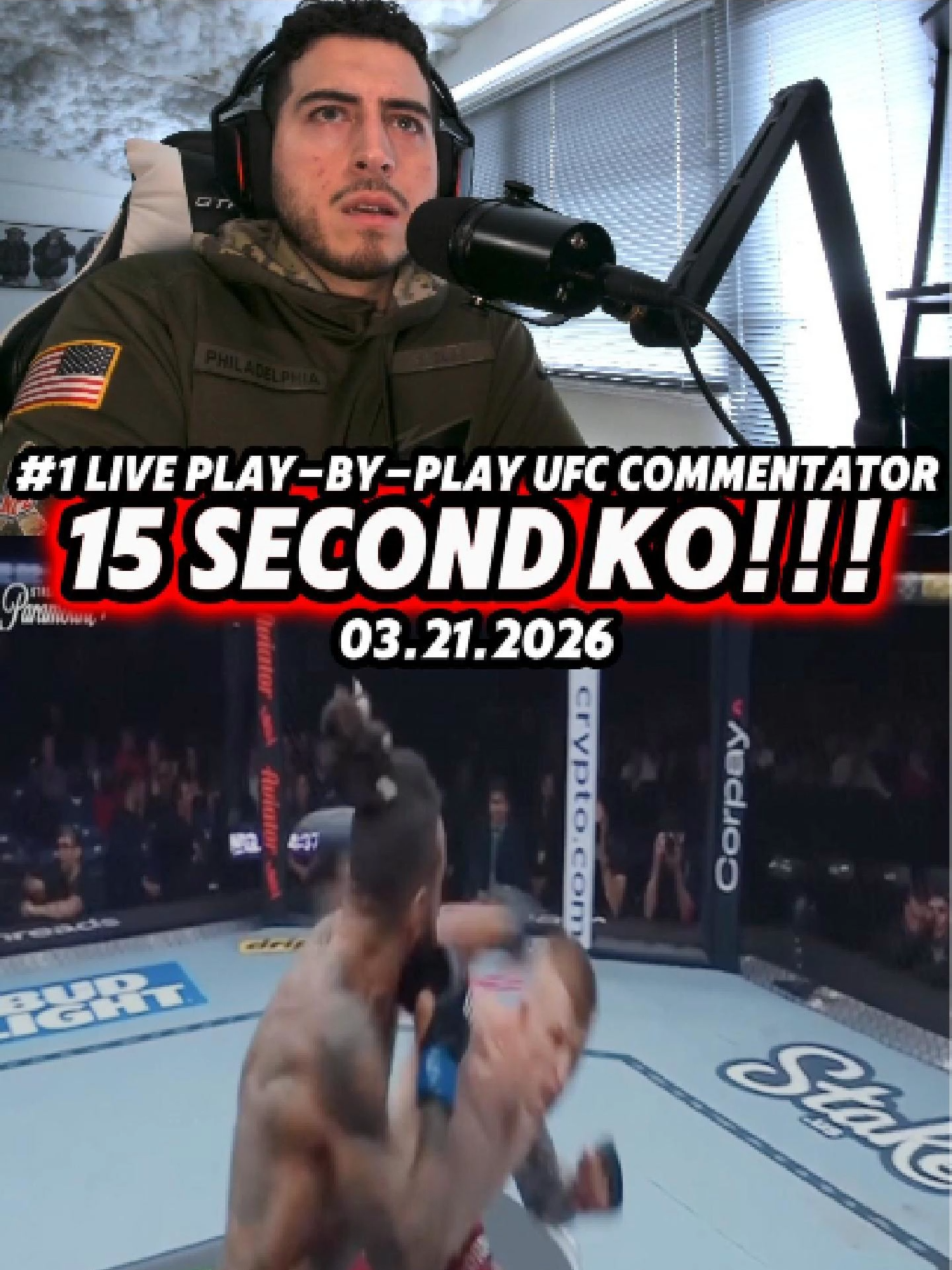 15 SECOND KO!!! 03.21.2026 #UFC #UFCFIGHTNIGHT #SPORTS #MMA #IWOBARANIEWSKI #UFCLONDON