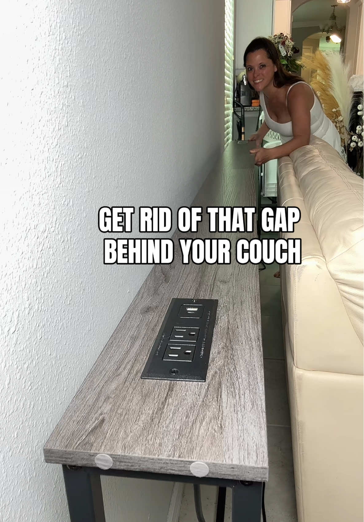Behind the couch slim table. #skinnytable #couchtable #tiktokcreatorpicks #tiktokshopstockup #livingroommakeover 
