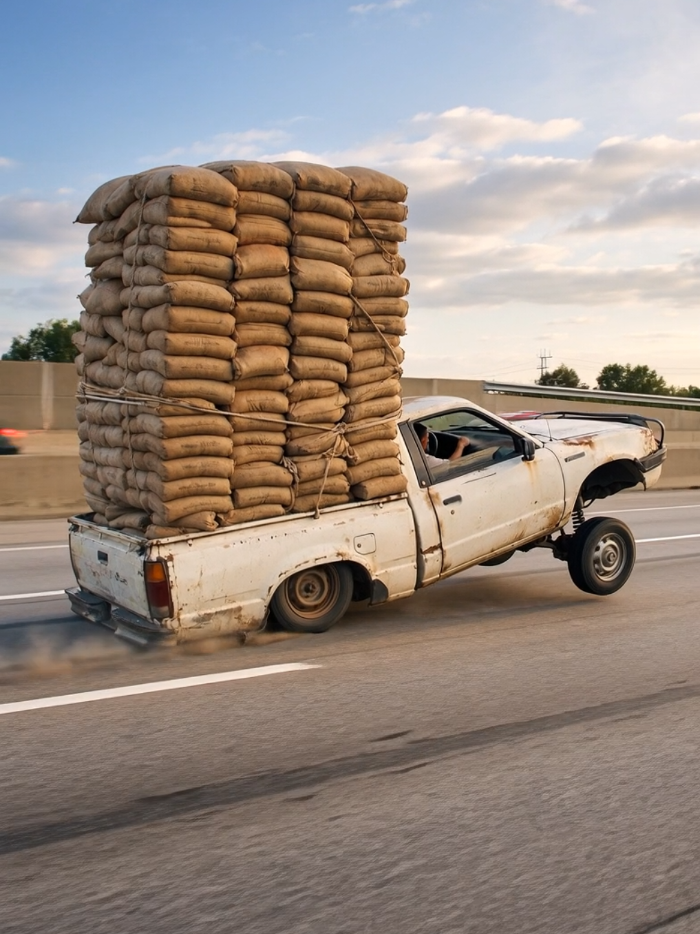 Heavy Loaded Wagon on the Road | Real Driving Skill & Balance #SafeDriving #ViralShorts #Shorts 