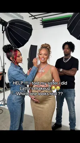 Which one should i send her ?? 😭🫣 images made using CelebGen  #latto #21savage #bigmama #celebgen #makeup 