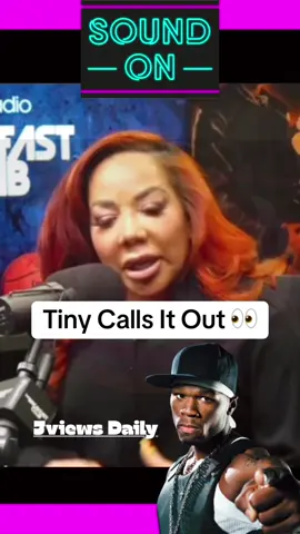 Tiny Harris on The Breakfast Club speaking on that back and forth with 50 and said what man goes after a woman👀✍🏾💯#tinyharris #ti #50cent #hiphopculture #follow 