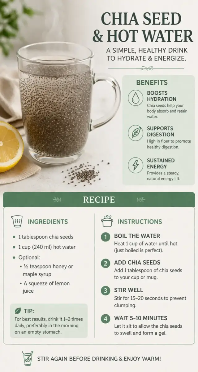 #chiaseeds #hotwater #water #Recipe #healthy 