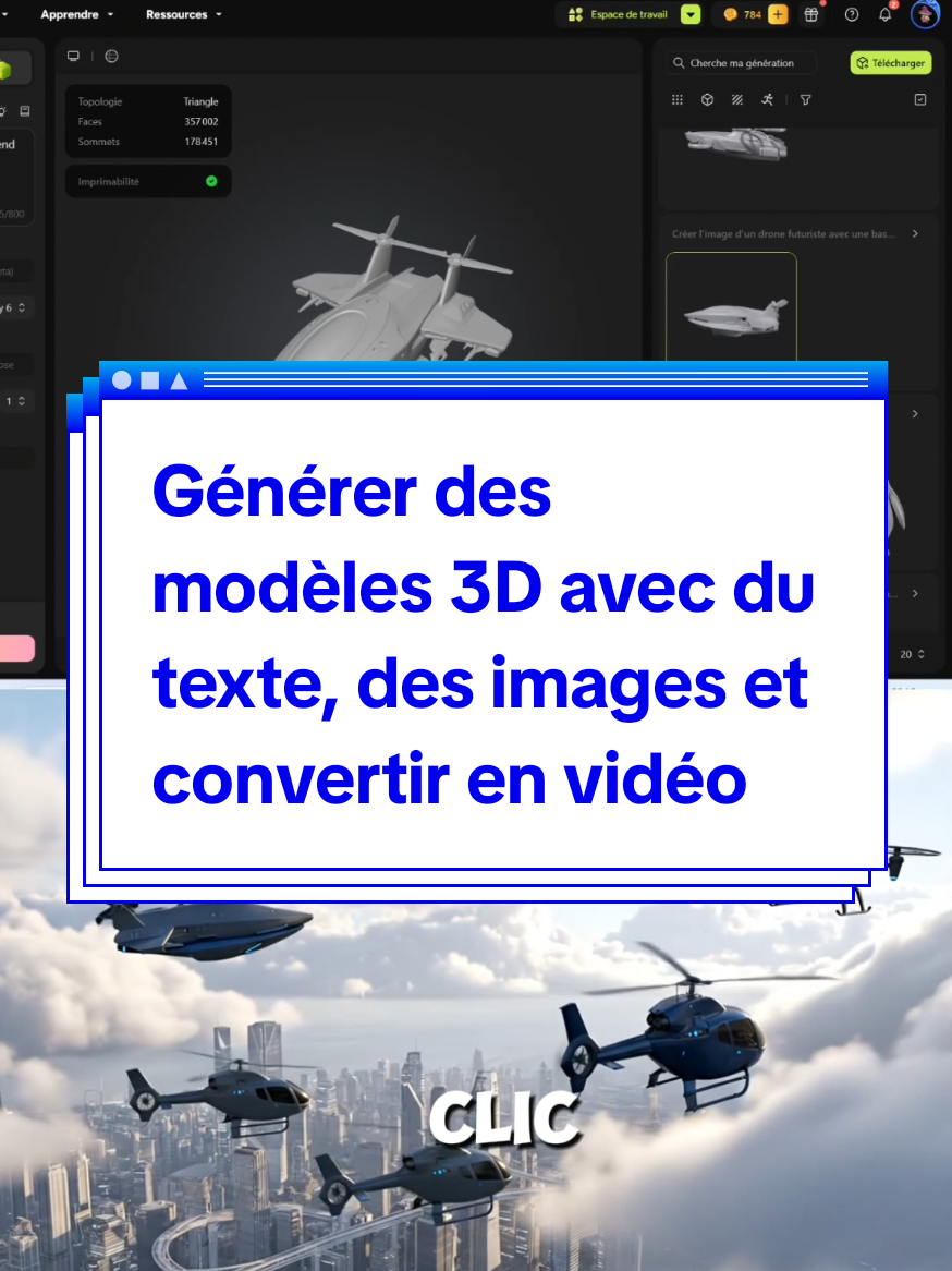 Génèrer des modèles 3D juste avec un prompt ou d'images et animer les en vidéo. 👉 Que signifie réellement la modélisation 3D par IA au niveau “sculpting” ? Avec Meshy 6, vous pouvez désormais obtenir des détails plus riches, des arêtes plus nettes et une géométrie plus précise que jamais. 👉 Des personnages ultra réalistes aux poses expressives, en passant par des designs hard-surface propres et précis — Meshy 6 rapproche la modélisation IA d’une qualité quasi sculptée à la main. 🎨 Conçu pour les artistes CG, les créateurs VFX et les designers 3D, prêts à produire des assets de qualité professionnelle avec rapidité et précision. 🧠 special : -50 % + 1 an gra-tuit dès maintenant sur le site dans ma Bio #3D #meshyai #viral  #3dmodelling #3danimations 
