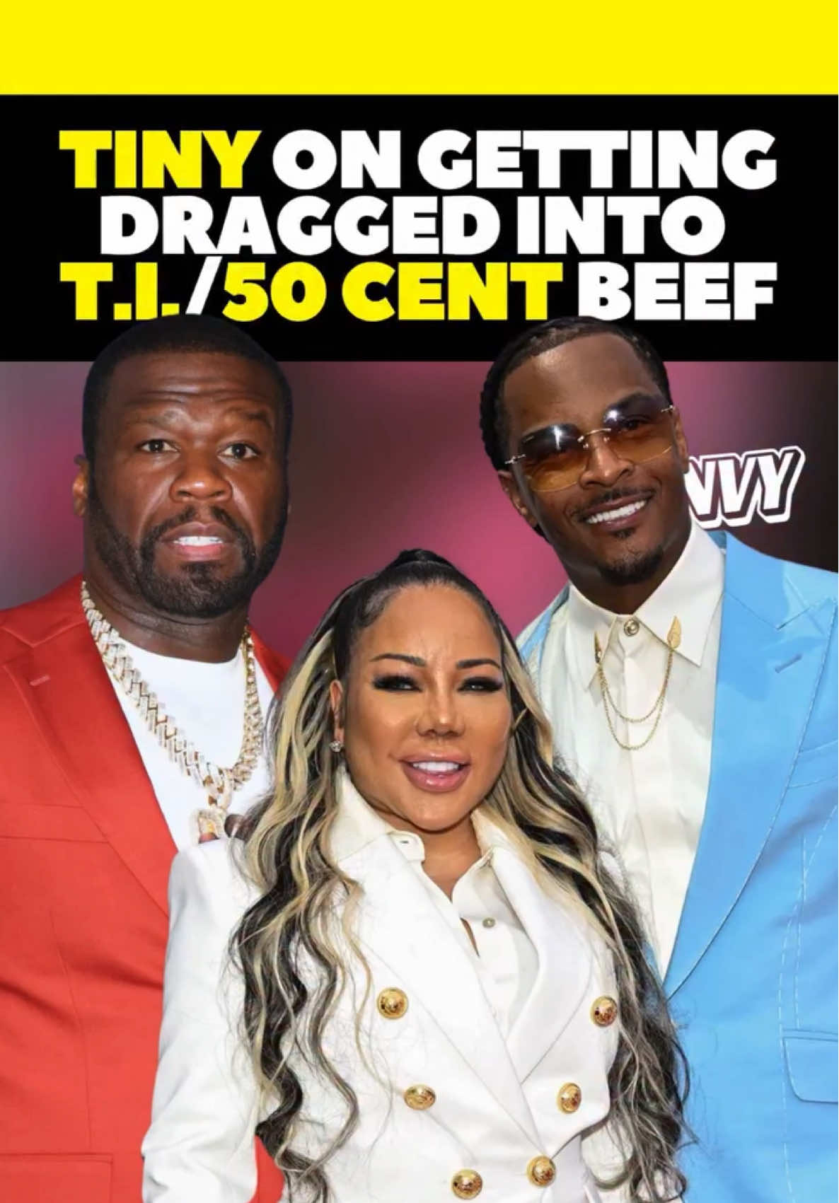 💥🗣️ Tiny Harris speaks on being collateral damage in the fight between her husband T.I. and 50 Cent...and how she feels about her sons defending her! #Foryou #djenvy #fyp #breakfastclub 