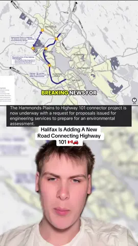 Halifax will be adding a new road connecting to highway 101 🇨🇦 #traffic  #fyp #local #novascotia #highway101  