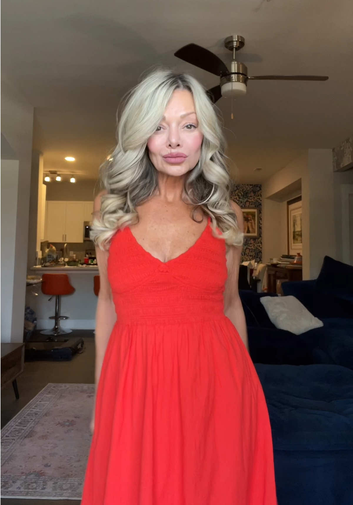 Because everyone needs a little red dress! Loving this cotton, fully-lined v-neck dress from @Billabong #dress #dresses #summerdress #whattowear #reddress